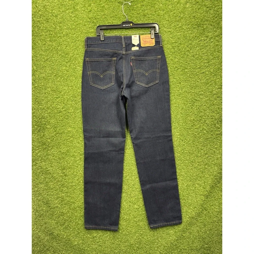 Levis 550 Jeans Mens 33x34 Dark Wash Denim Button Fly Straight Leg NWT
